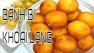 MÓN BÁNH BI KHOAI LANG CHIÊN GIÒN ||  Kinh nghiệm tẩm vừng khi chiên bánh bi khoai || Cooking DT