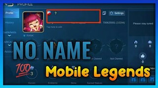 How to make a blank name on Mobile Legends