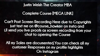 Justin Welsh The Creator MBA course download