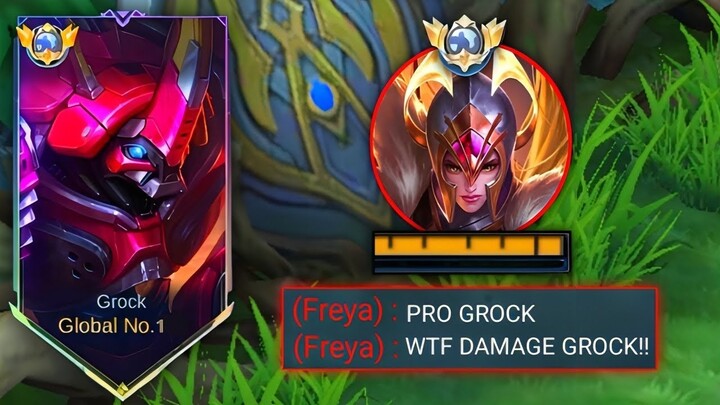 GROCK VS FREYA!! NO COUNTER GROCK IN EXP LANE || BEST GAMEPLAY GROCK - MLBB