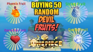 Buying 50 Random Fruits in A One Piece Game