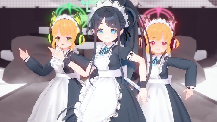 The indecent maid costume game club "Dance Robot Dance" [Blue Files/MMD]