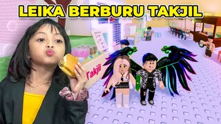 LEIKA BERBURU TAKJIL 😍🥰 LEIKA DICHALLENGE TOMPEL KALAU MENANG BORONG TAKJIL [ROBLOX INDONESIA]