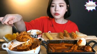 Tokbokki 2 vị. đồ chiên ăn kèm 8 #amthuc