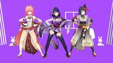 Raiden Shogun, Yae Miko, Kujou Sara Bad Knight | Genshin Impact [MMD]