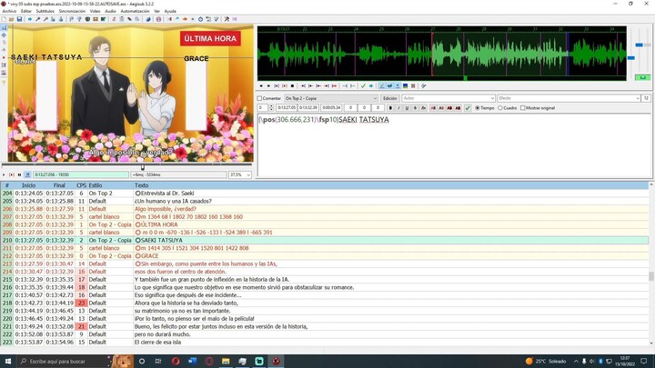 12 Cómo hacer TEXTOS VERTICALES en SUBTITULOS de ANIME con AEGISUB HYPERDIMENSIO
