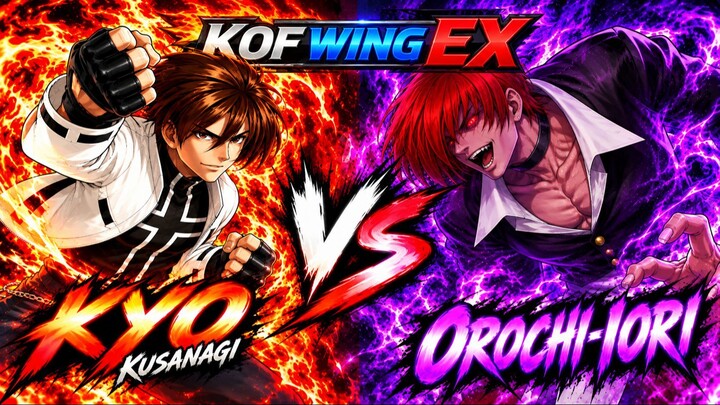 Kyo vs Orochi-Iori | KOF Wing EX | CPU vs CPU | #0000000018