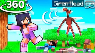 Aphmau saving friends from SIREN HEAD in Minecraft 360°