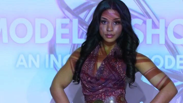 Stunning Model in Purple Boho Jumpsuit | Boho Chic Runway Walk Fashion Week 2026