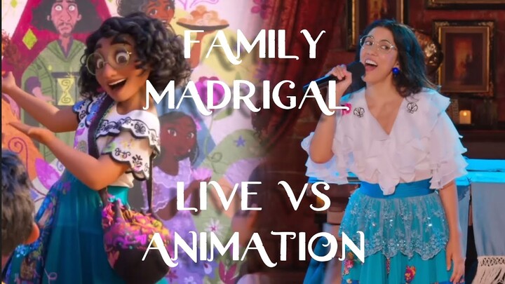 Encanto | Family Madrigal | Live Vs Animation | Side By Side Comparison (Stephanie Beatriz)