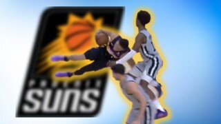 Devin Booker with a front flip move