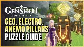 All 3 Elemental Pillars Puzzle Guide In Pudding Isle (Anemo, Geo, Electro) | Genshin Impact 2.8