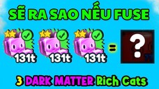 Thử fuse 3 con Dark Matter Rich Cats đắt vãi chưởng và cái kết - New Cat World Pet Simulator X
