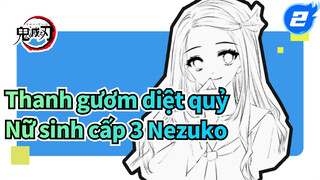 Vẽ nữ sinh trung học Nezuko | Fanfiction | Vẽ bằng Tablet | Thanh gươm diệt quỷ_2