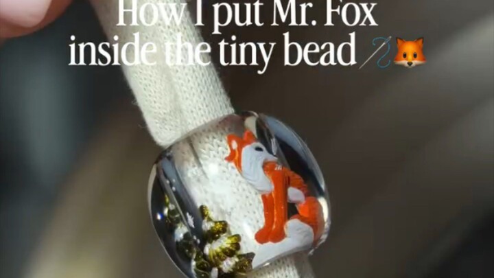 Hand-Carved Fox Inside a Tiny Glass Bead 🦊✨ | Handmade Jewelry