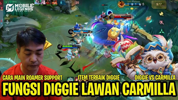 DIGGIE - FUNGSI DIGGIE LAWAN CARMILLA, GAMEPLAY DIGGIE, CARA MAIN HERO SUPPORT, ITEM TERBAIK DIGGIE