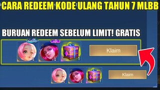 KODE REDEEM SKIN PERMANEN GRATIS! CARA REDEEM KODE ULANG TAHUN KE 7 MOBILE LEGENDS GRATIS