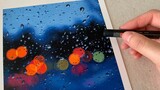 【Sơn | Đêm mưa】 Toàn bộ quá trình vẽ tranh | Bức tranh cá voi