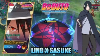 LING X SASUKE UCHIHA SKIN SCRIPT + SOUND VOICE SASUKE - MOBILE LEGENDS