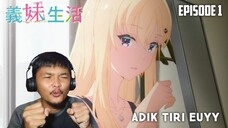 SAKI CAKEP BANGET! | Gimai Seikatsu Episode 1 REACTION INDO