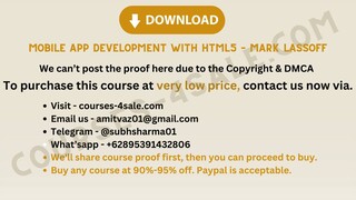 [Course-4sale.com] - Mobile App Development with HTML5 – Mark Lassoff