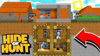 making a SECRET Base UNDER a Minecraft Village! (Hide Or Hunt #1)