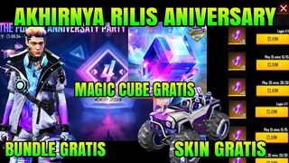 FREE FIRE!! BOCORAN MAGIC CUBE GRATIS, ANIVERSARY 4TH FF, BUNDLE GRATIS, DAN SKIN GRATIS LAINYA