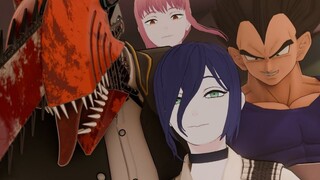 如果贝吉塔遇到《电锯人》的电次和蕾塞，会怎样？