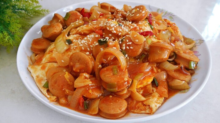 MUDAH! Membuat Sarapan Dari Telur dan Sosis  | Resep Sosis Asam Manis