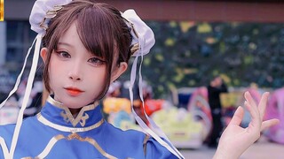 【4K】Street Fighter-Chun Li COS "อย่าดูถูกฉันเพียงเพราะฉันเป็นผู้หญิง!"