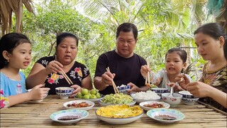 Cá Bống Trứng Kho Tiêu Khổ Qua Xào Hột Vịt Bữa Cơm Ngon Ngoài Vườn| TKQ & Family T708