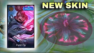 NEW HANABI "FIELD OP" SPECIAL SKIN 🔥| HANABI SPECIAL SKIN | Hanabi Skin Review | MLBB NEW SKIN |