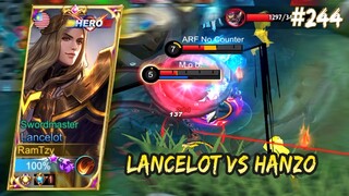 AGGRESSIVE LANCELOT VS HANZO, KITA BANTAI HERO MALING WKKW | LANCELOT GAMEPLAY #244 | MLBB