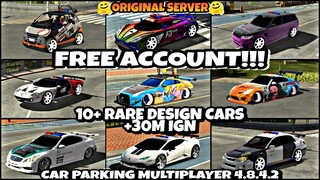 Free Account Giveaway312 [ 10+Rare Design +1695Hp + Glitch Cars [ Car Parking Multiplayer 4.8.4.2