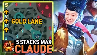 Gosu General picked Gold lane Claude in High Elo 5men Rank | Mobile Legends