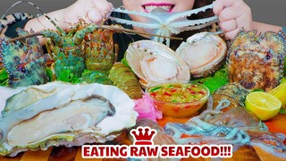 ASMR MOST POPULAR RAW SEAFOOD PART 09 OCTOPUS LOBSTER ABALONE OYSTER EATING SOUND | LINH-ASMR