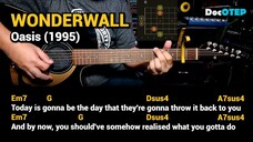 Wonderwall - Oasis (1995) Easy Guitar Chords Tutorial with Lyrics