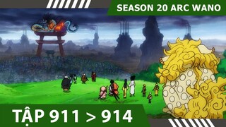 Review One Piece [#SS20] - P5  ARC WANO 💀  Tóm tắt Đảo Hải Tặc Tập 911,912,913,914