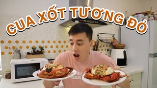 Cua xốt tương đỏ | món ăn nhà Cam chơi Khi Chàng Vào Bếp Vlog 122