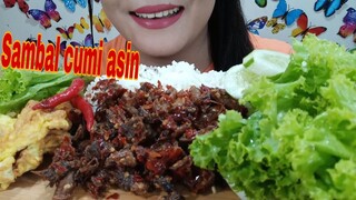 ASMR SAMBAL CUMI ASIN + LALAPAN | ASMR MUKBANG INDONESIA | EATING SOUNDS