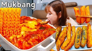 🌶즉석떡볶이먹방+칵테일맥주먹방🍜 매콤~한 라볶이엔 5종튀김,볶음밥은 필수인거 아시죠?! 👸 TTEOKBOKKI MUKBANG ASMR EATINGSHOW REALSOUND 요리먹방