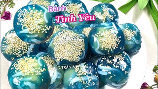 Cách làm Bánh Phu Thê- Bánh Xu Xê dai giòn đẹp mắt với hoa đậu biếc gắn kết yêu thương Spousal cake