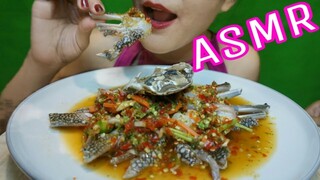 ASMR EATING ยำปูม้าสด เผ็ดแซ่บ ไม่มีเสียงพูด / SPICY FRESH CRABS ( No Talking)