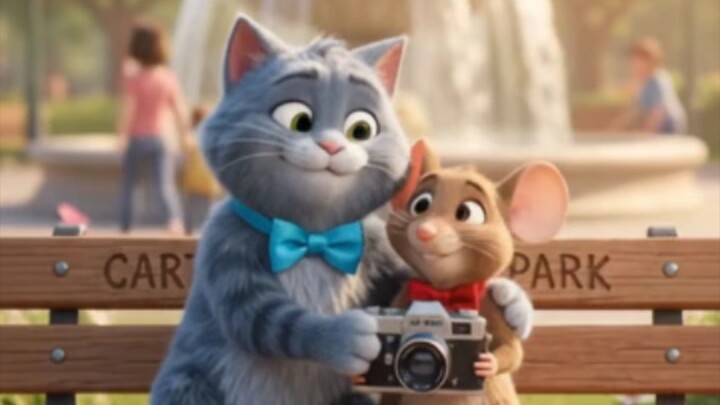 Tom & Jerry taking a break at Cartoon Park