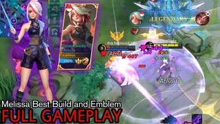 Melissa Best Build & Emblem Full Gameplay - Mobile Legends Bang Bang