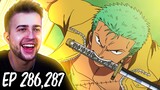 ZORO VS KAKU!! One Piece Episode 286 & 287 REACTION + REVIEW!