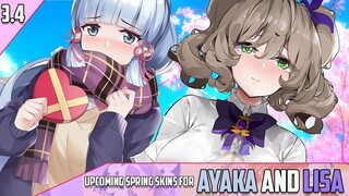 Spring Ayaka skin and Student Lisa skin!??