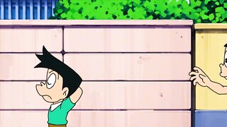 Nobita has a huge lung capacity. Not only can he clean the house, but he can also blow people up int