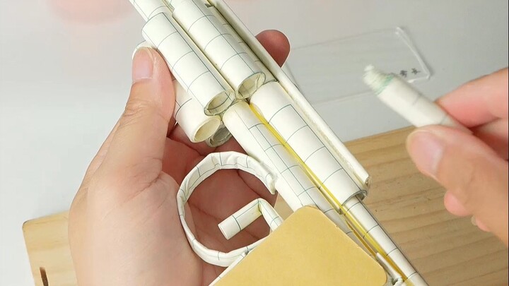 Mengajarimu membuat pistol revolver seru dari kertas～