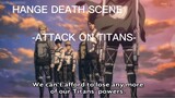 Hange death scene on attack on Titans